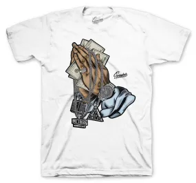 350 Blue Tint Shirt - Pray Chains - White