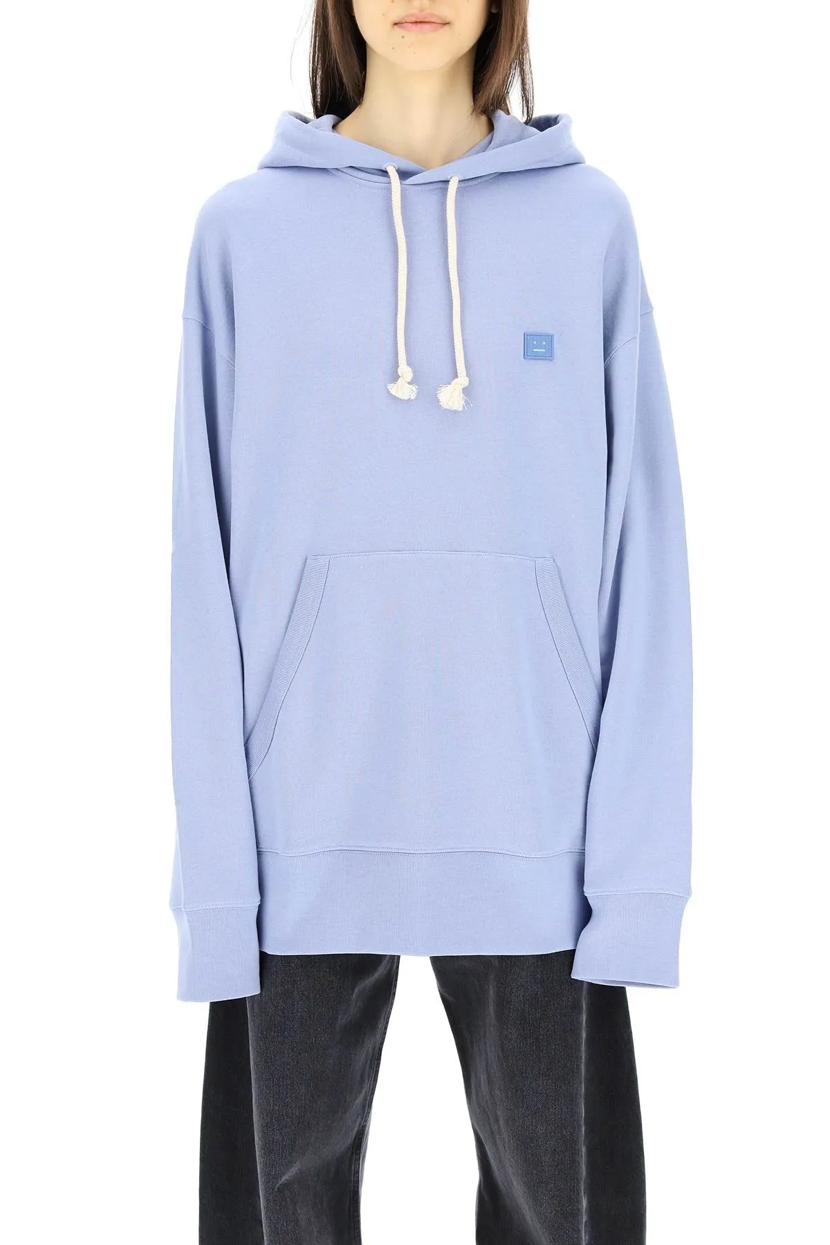 Acne Studios Face Patch Logo Drawstring Hoodie