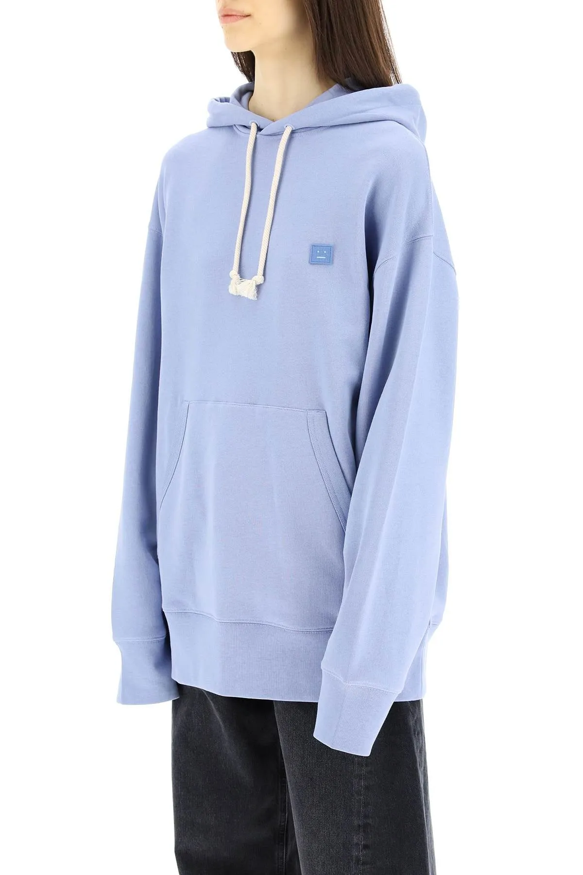 Acne Studios Face Patch Logo Drawstring Hoodie