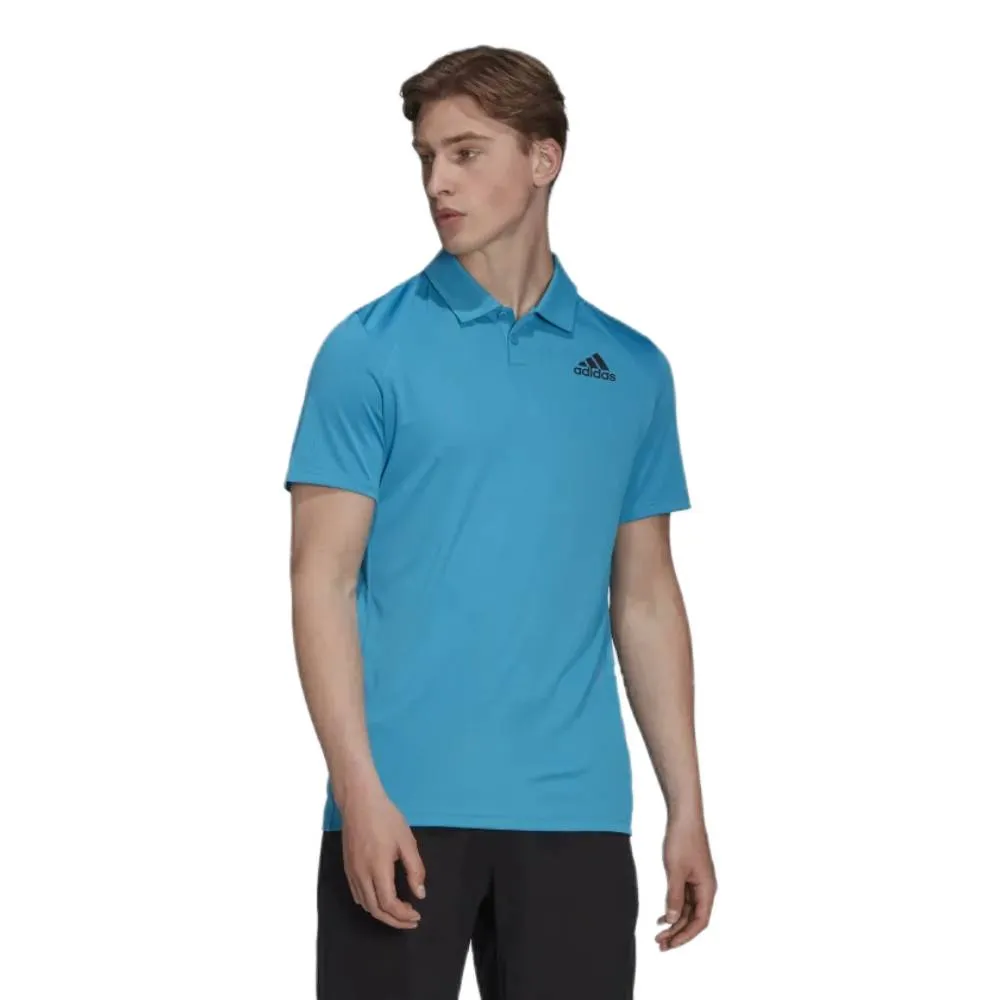 Adidas Men's Club Polo Shirt (Sonic Aqua/Black)