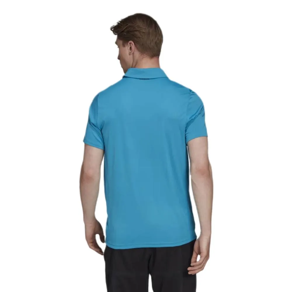 Adidas Men's Club Polo Shirt (Sonic Aqua/Black)