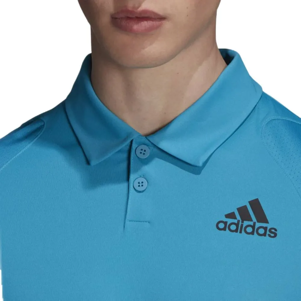 Adidas Men's Club Polo Shirt (Sonic Aqua/Black)