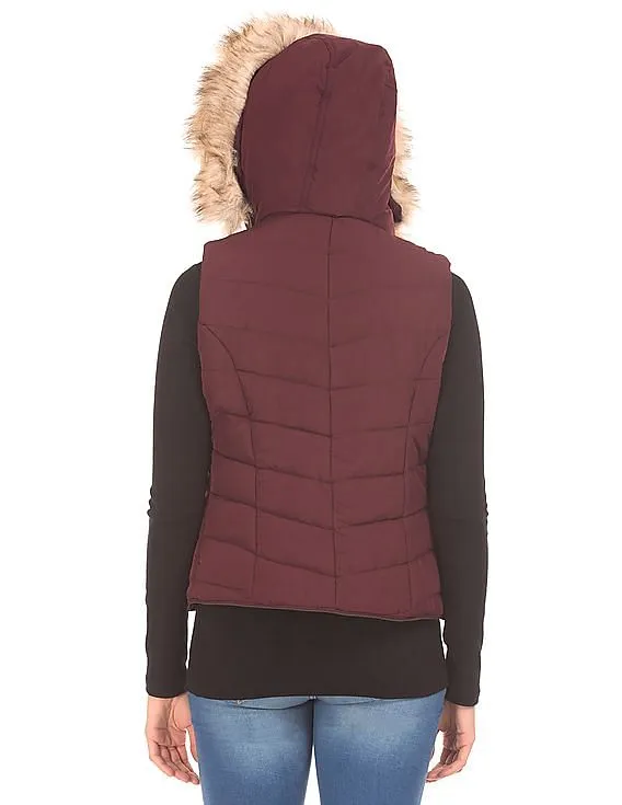 Aeropostale Hooded Padded Gilet Jacket