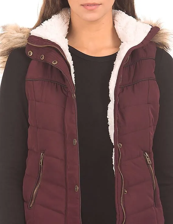 Aeropostale Hooded Padded Gilet Jacket