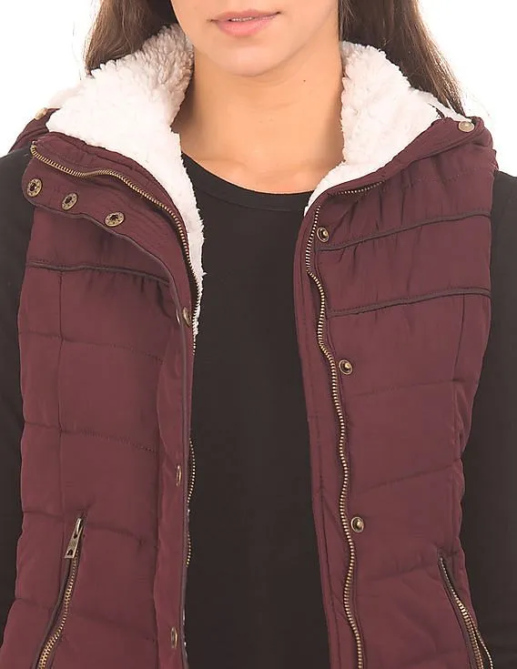 Aeropostale Hooded Padded Gilet Jacket