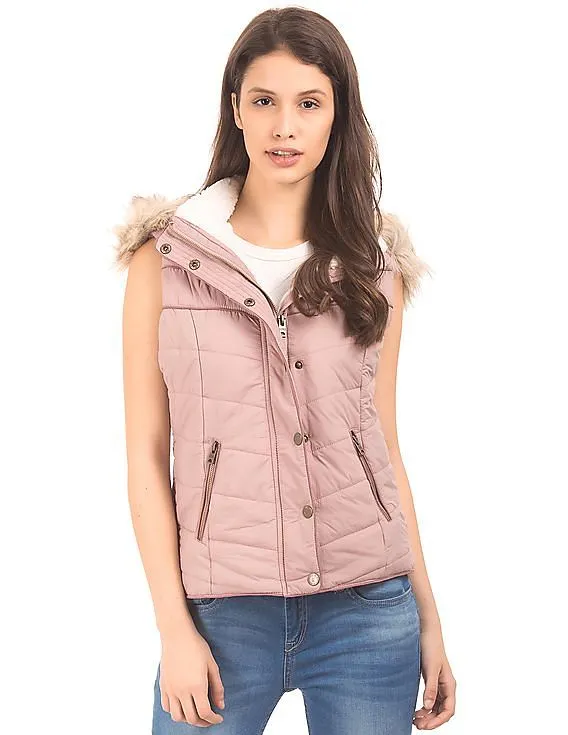 Aeropostale Puffer Hooded Gilet Jacket