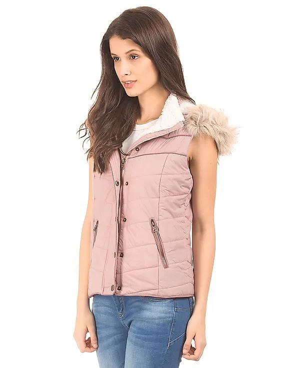 Aeropostale Puffer Hooded Gilet Jacket