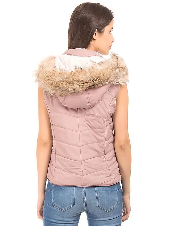 Aeropostale Puffer Hooded Gilet Jacket