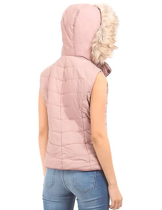 Aeropostale Puffer Hooded Gilet Jacket