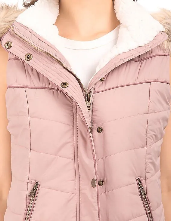 Aeropostale Puffer Hooded Gilet Jacket