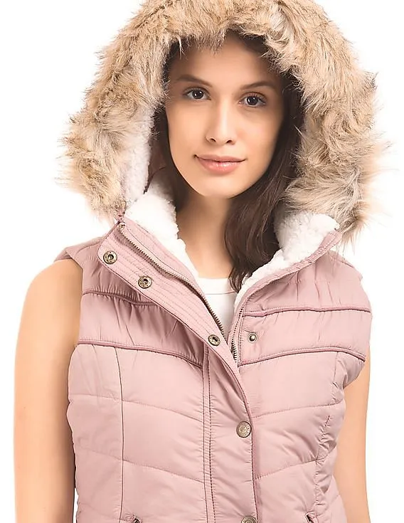 Aeropostale Puffer Hooded Gilet Jacket