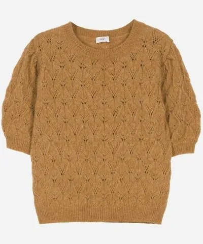 An'ge Women's Ledika Short-Sleeve Sweater In Camel