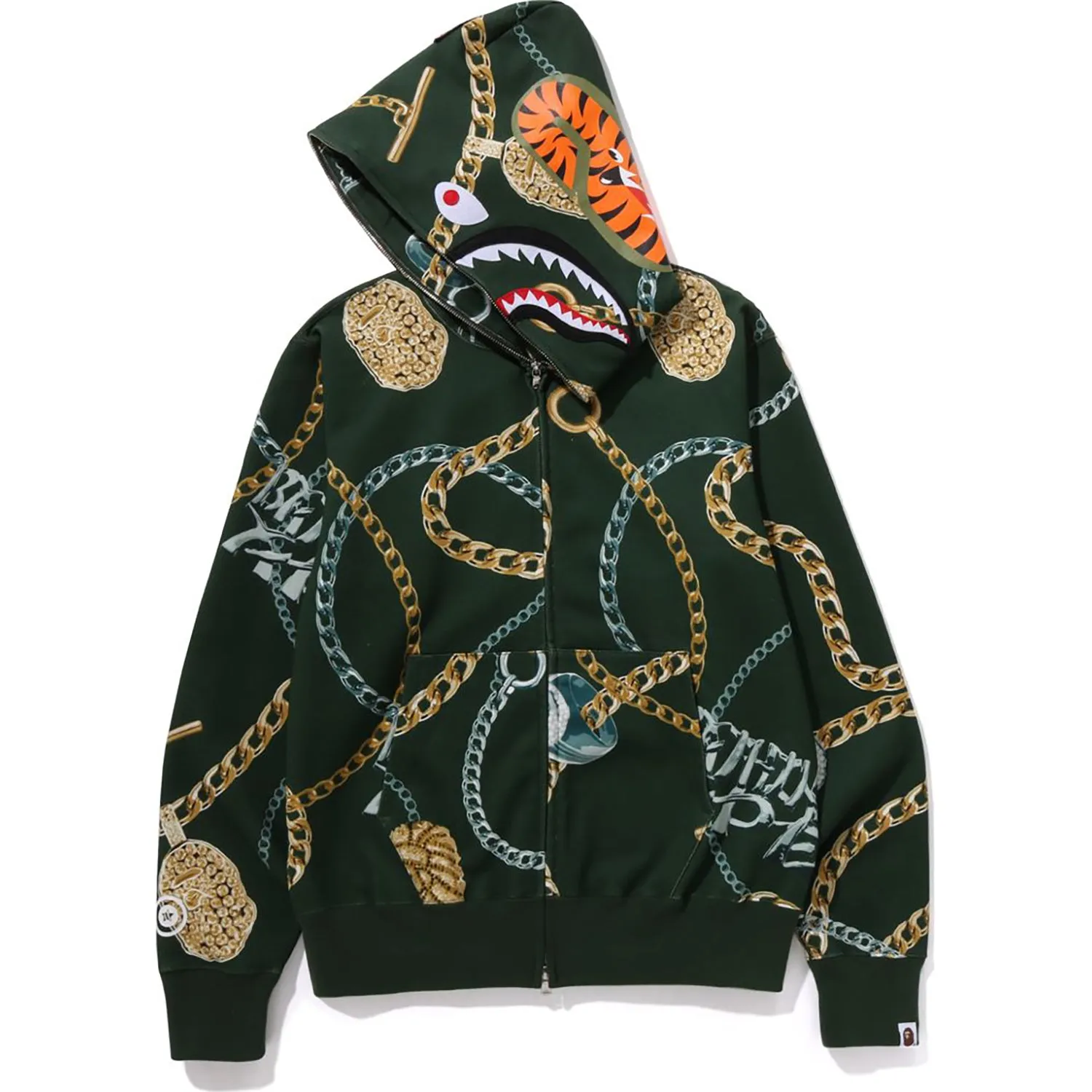 BAPE JEWELS SHARK FULL ZIP HOODIE MENS