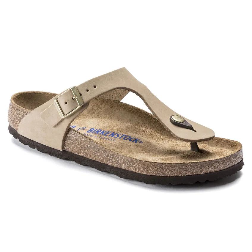 Birkenstock Gizeh Soft Footbed- Sandcastle Nubuck Leather