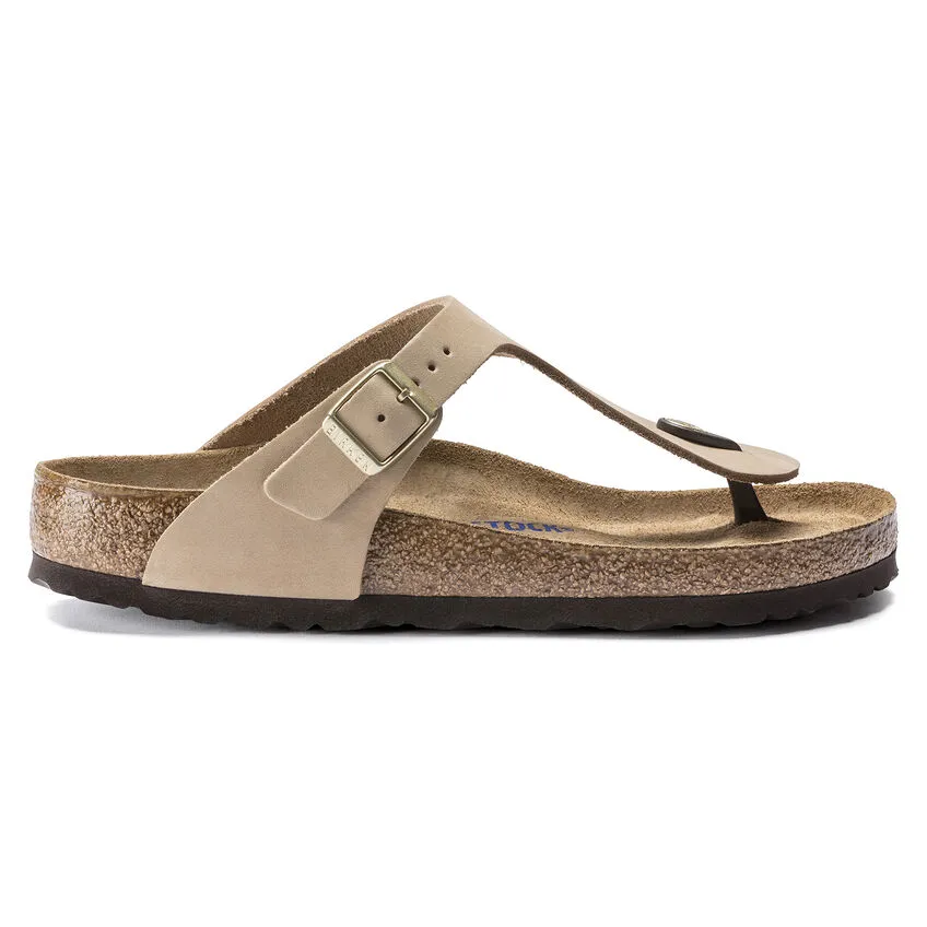 Birkenstock Gizeh Soft Footbed- Sandcastle Nubuck Leather