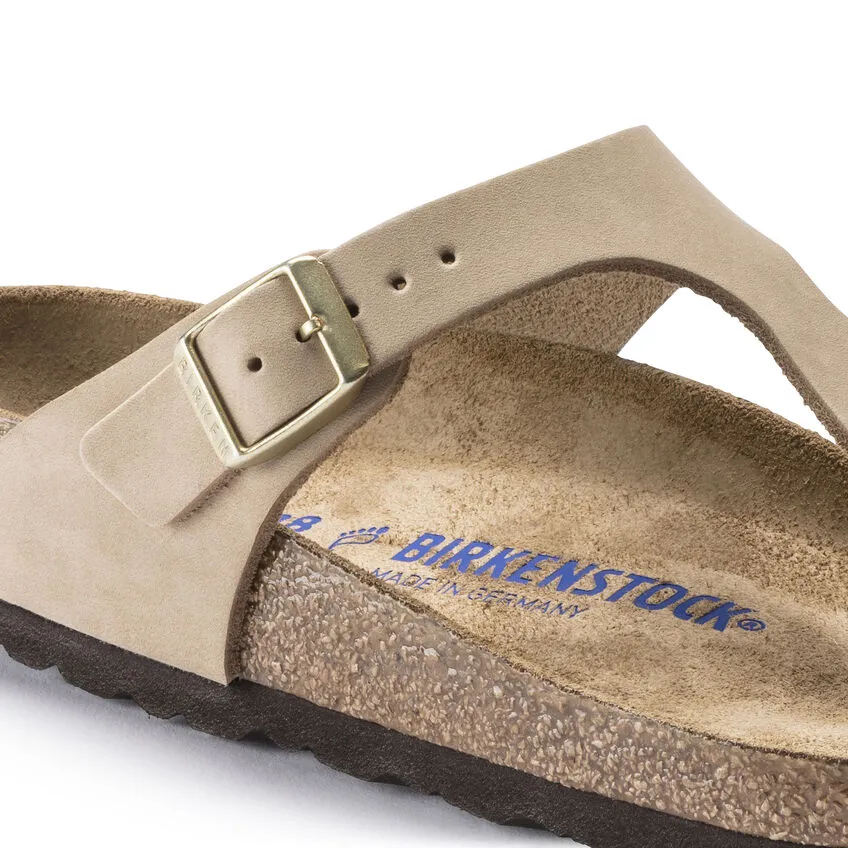 Birkenstock Gizeh Soft Footbed- Sandcastle Nubuck Leather