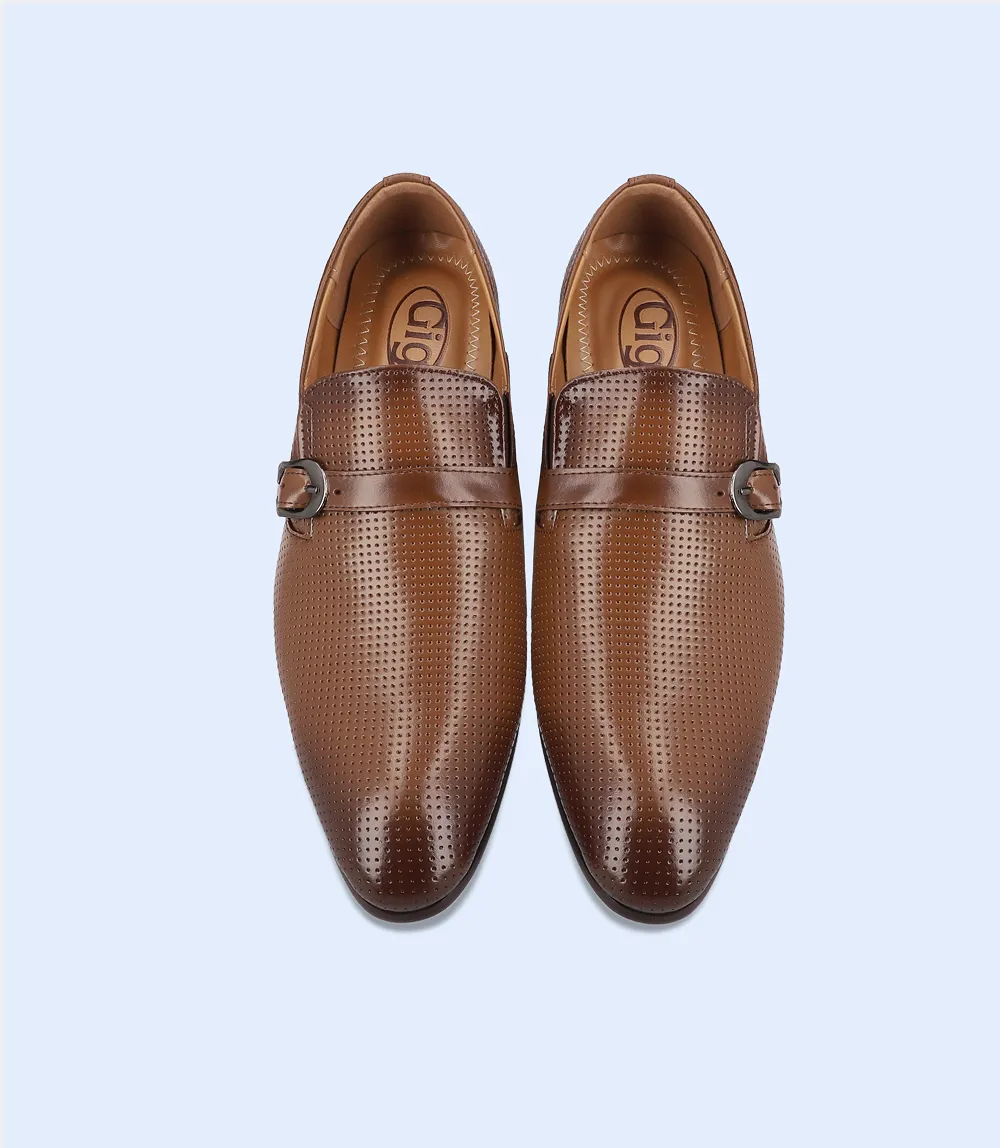 BM4126-KHAKI-Men Formal Slip-on's