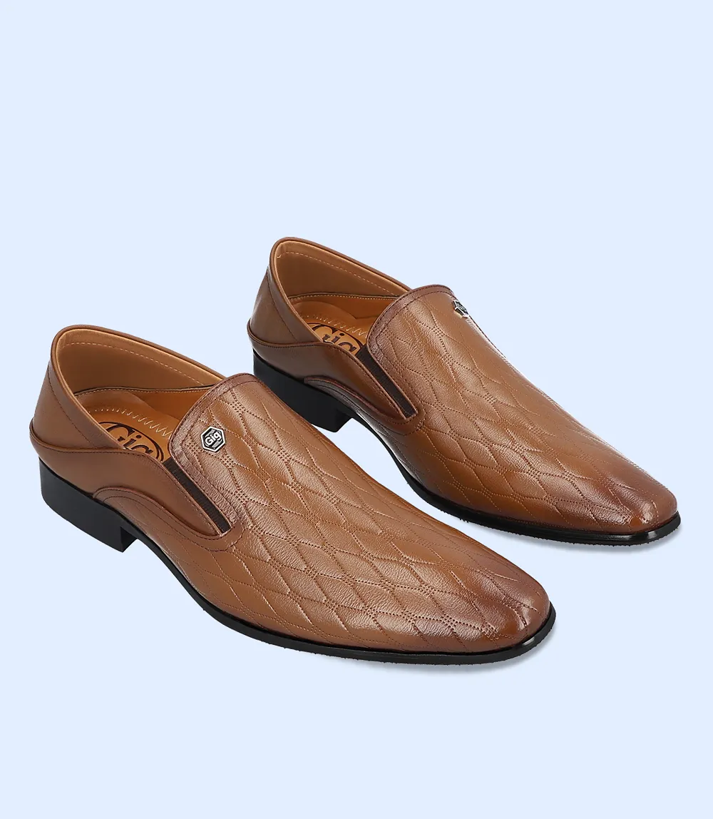 BM5056-KHAKI-Men Formal Slip-on's