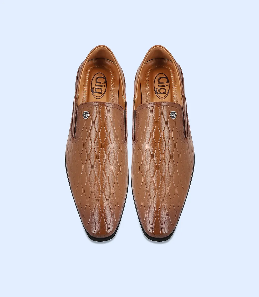 BM5056-KHAKI-Men Formal Slip-on's