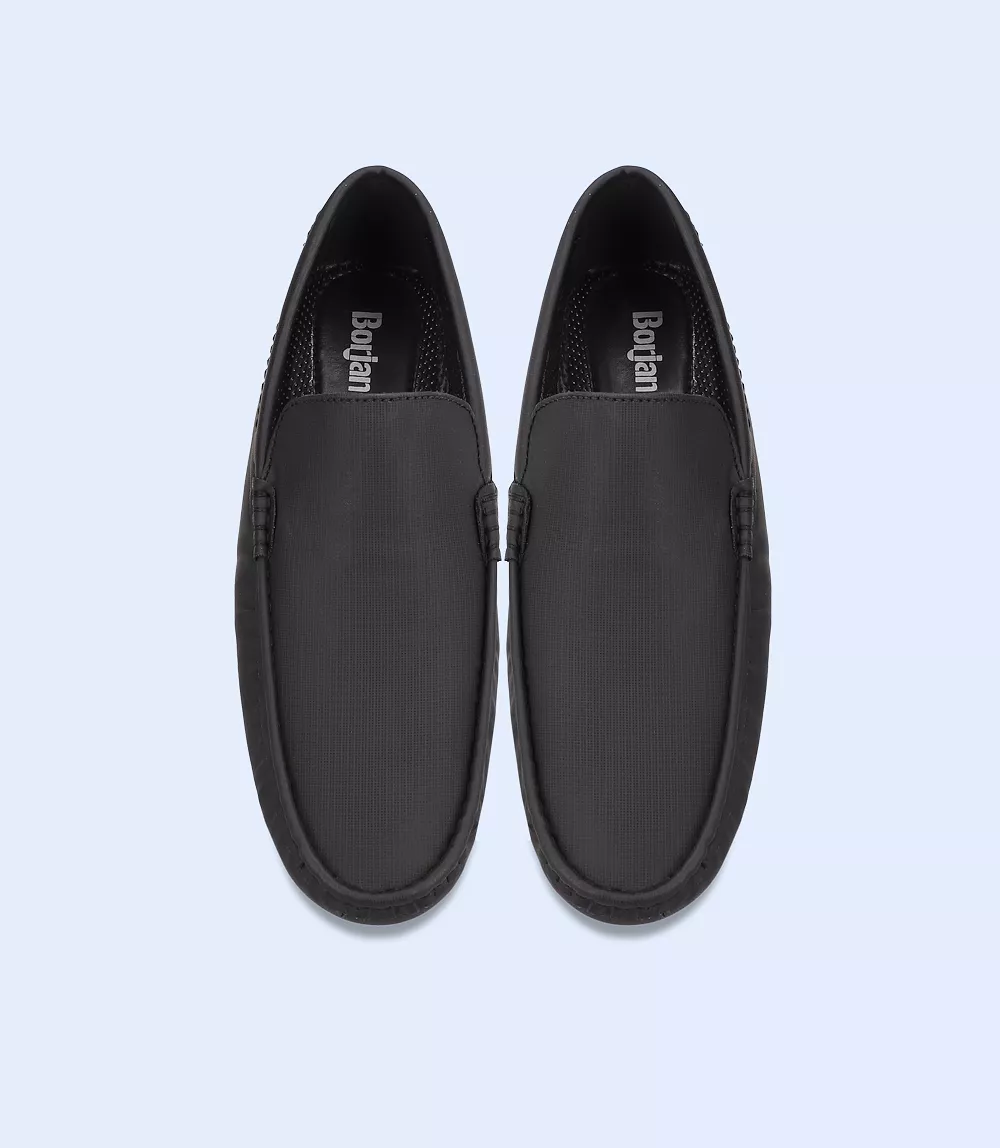 BM5220-BLACK-Men Driving Moccasins