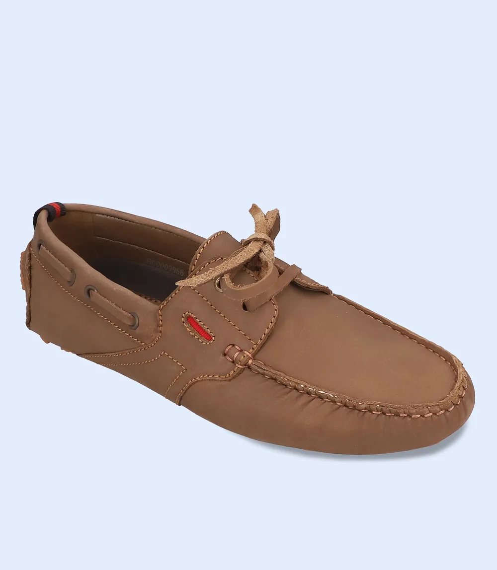 BM5222-BROWN-Men Driving Moccasins