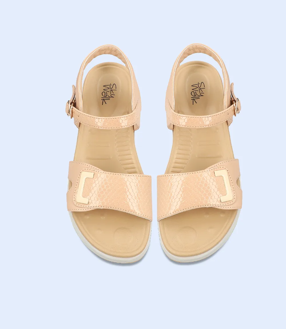 BW7356-BEIGE-Women Comfort Sandal