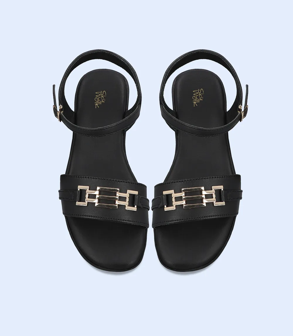 BW7535-BLACK-Women Comfort Sandal