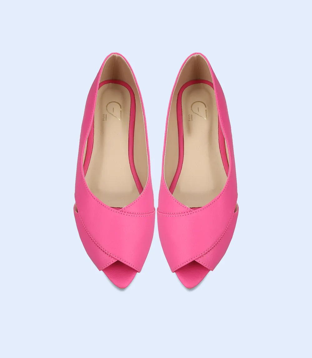 BW8241-Fuschia-Women Casual Peep Toe's