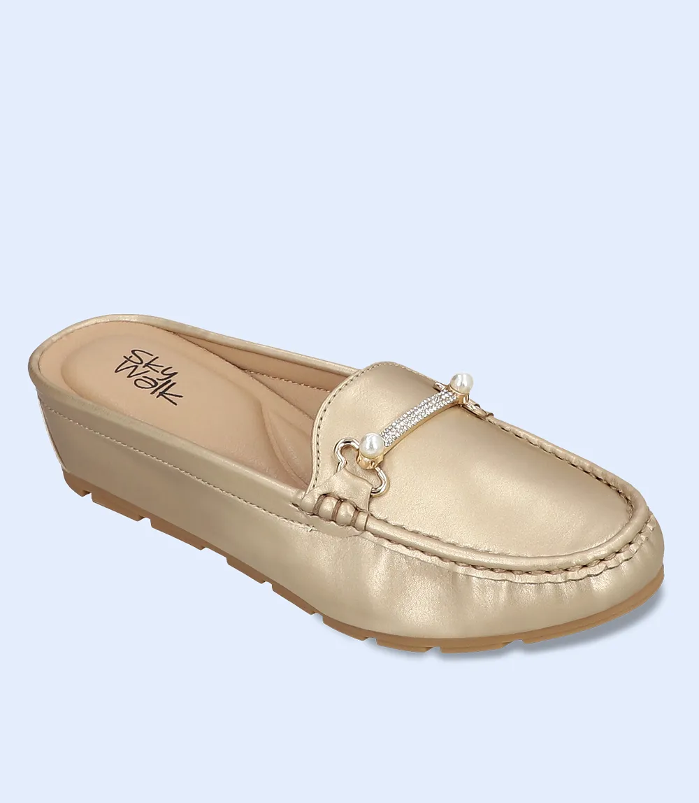 BW8282-GOLDEN-Women Comfort Mules