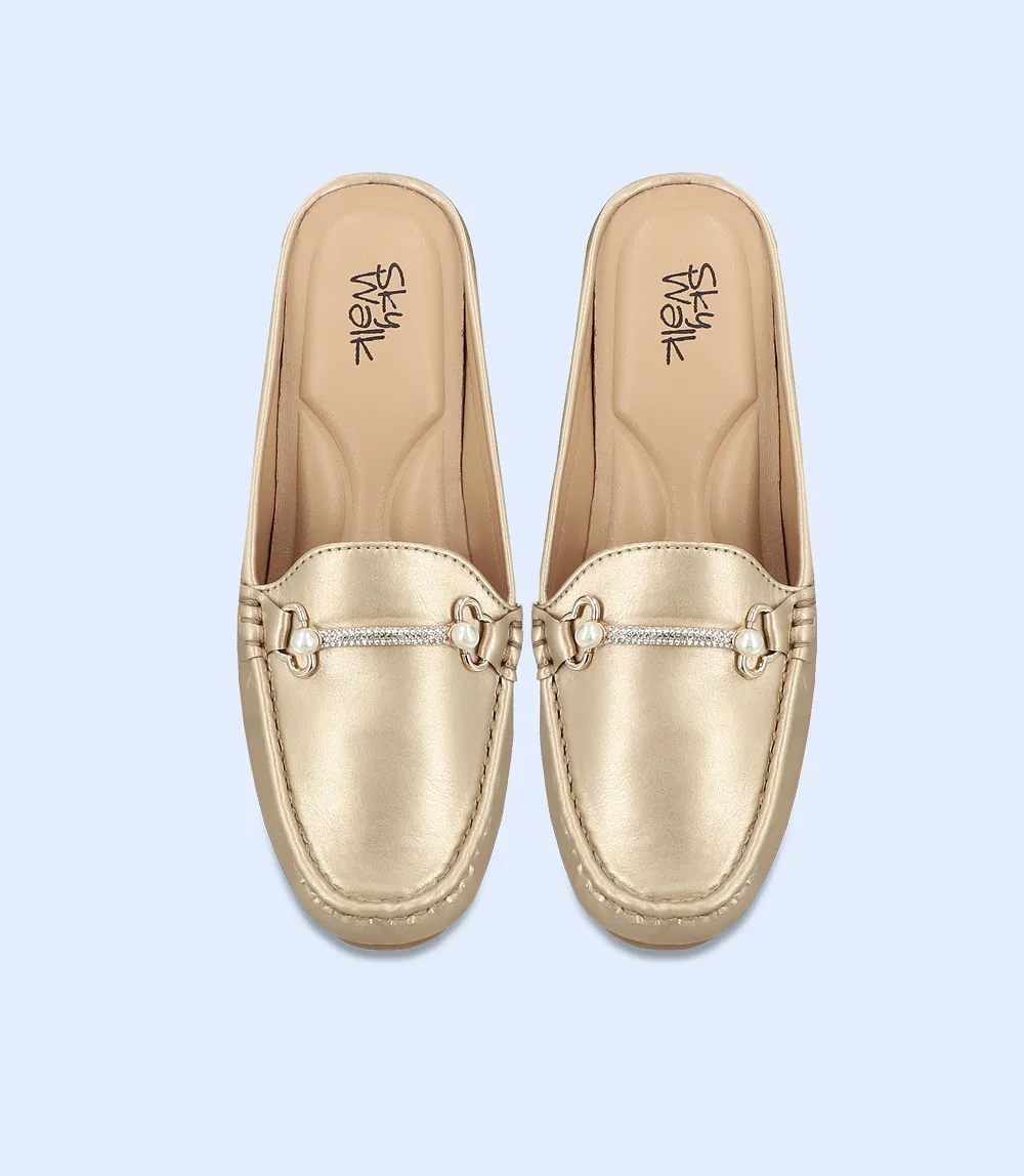 BW8282-GOLDEN-Women Comfort Mules