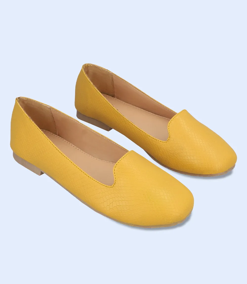 BW8307-MUSTARD-Women Casual Pumps