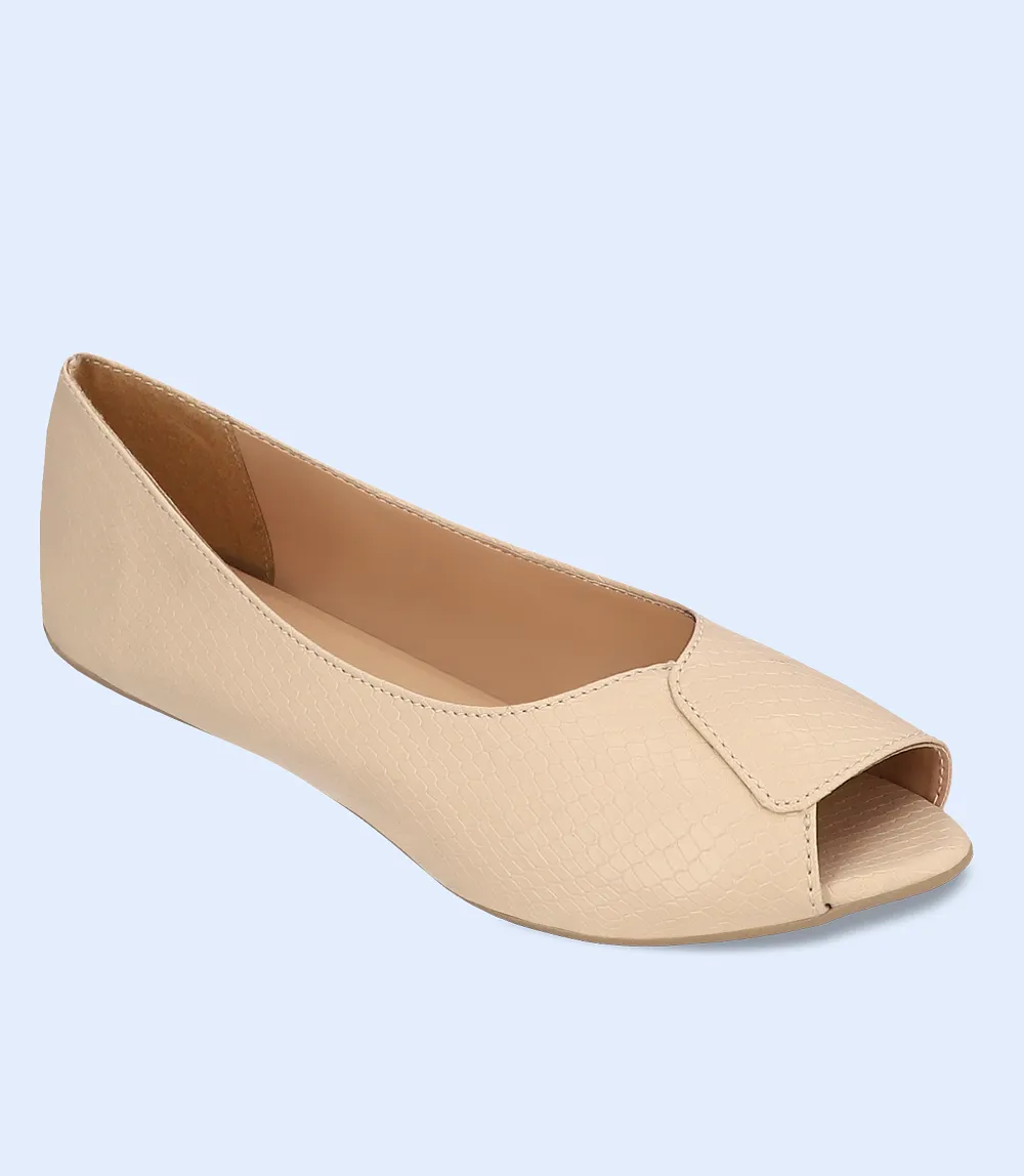 BW8312-FAWN-Women Casual Peep Toe's