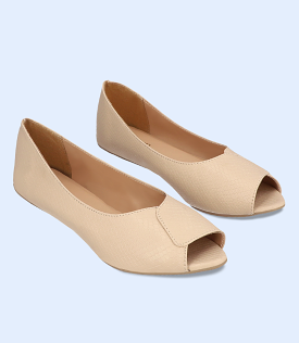 BW8312-FAWN-Women Casual Peep Toe's