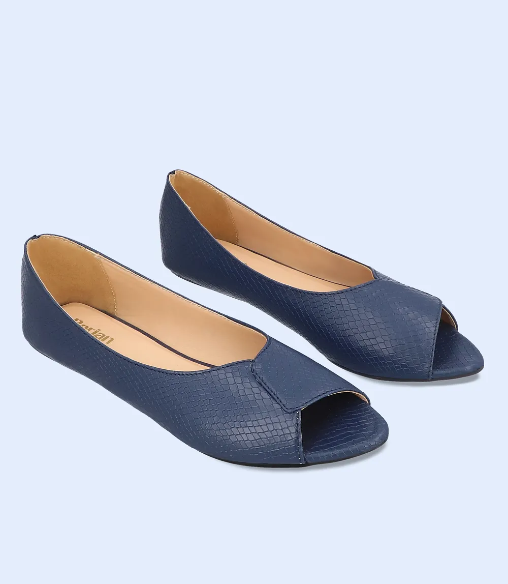 BW8312-NAVY-Women Casual Peep Toe's