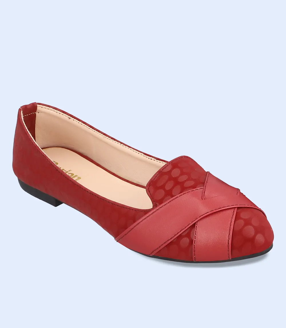 BW8418-MAROON-Women Casual Pumps