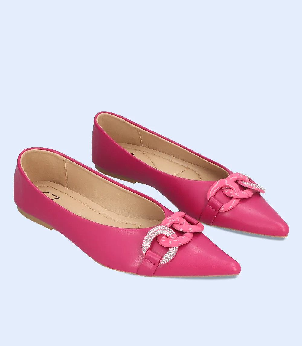 BW8478-Fuschia-Women Casual Pumps