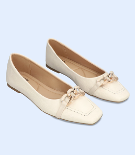 BW8485-OFF WHITE-Women Casual Pumps