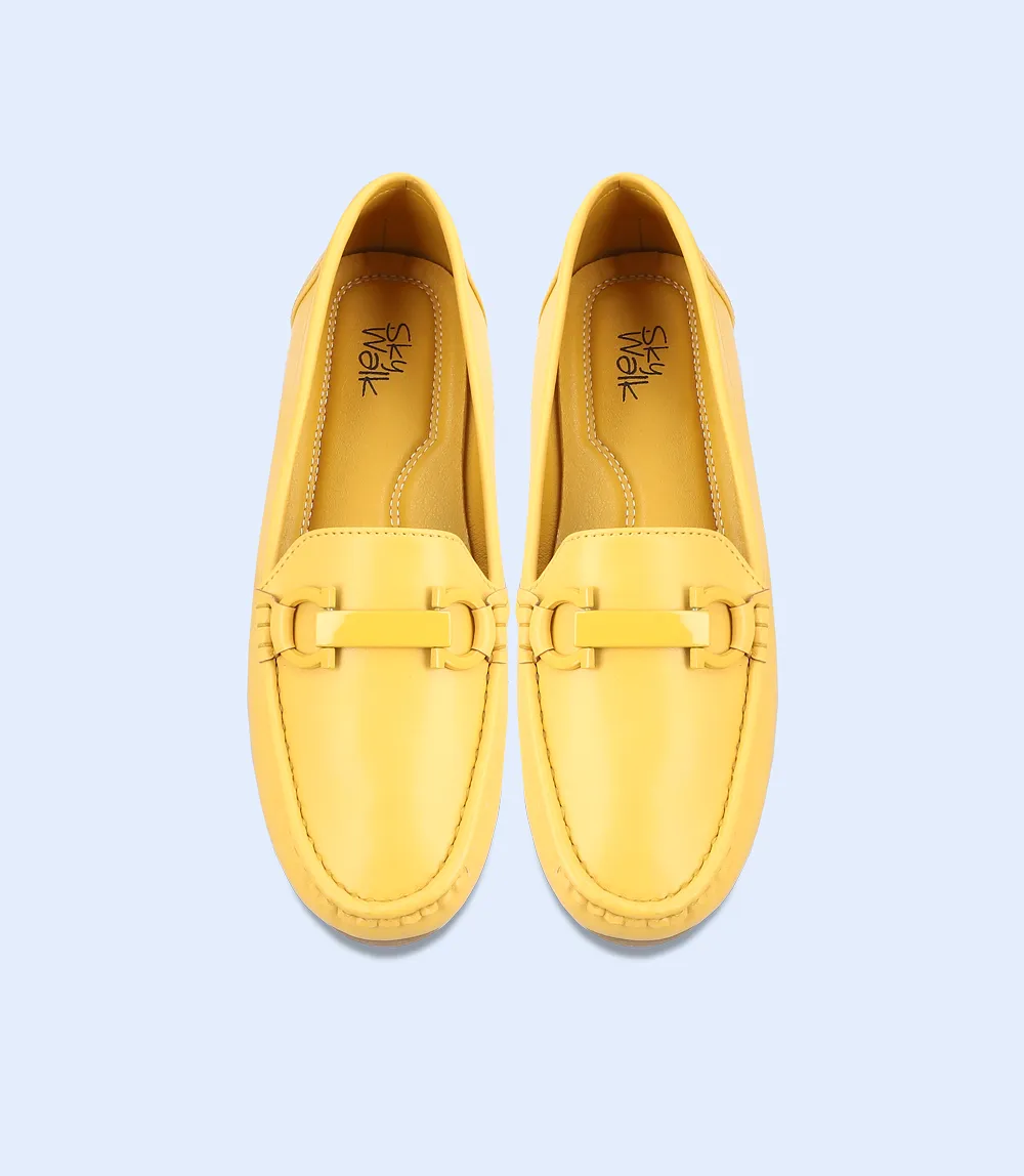 BW8490-MUSTARD-Women Casual Moccasins