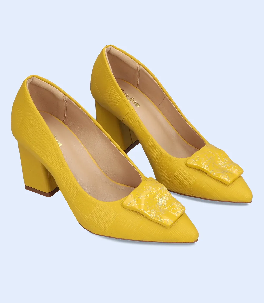 BW8615-MUSTARD-Women Casual Court Shoes