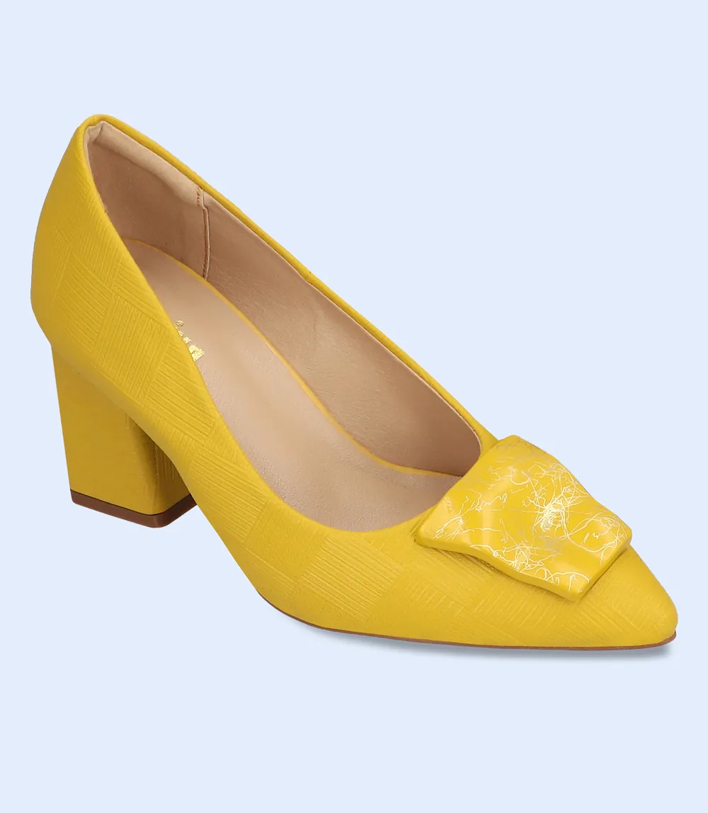 BW8615-MUSTARD-Women Casual Court Shoes