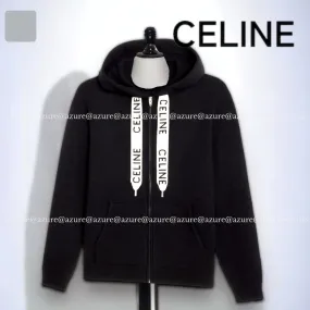 CELINE  |CELIN HOODED SWEATER IN CASHMERE WOOL