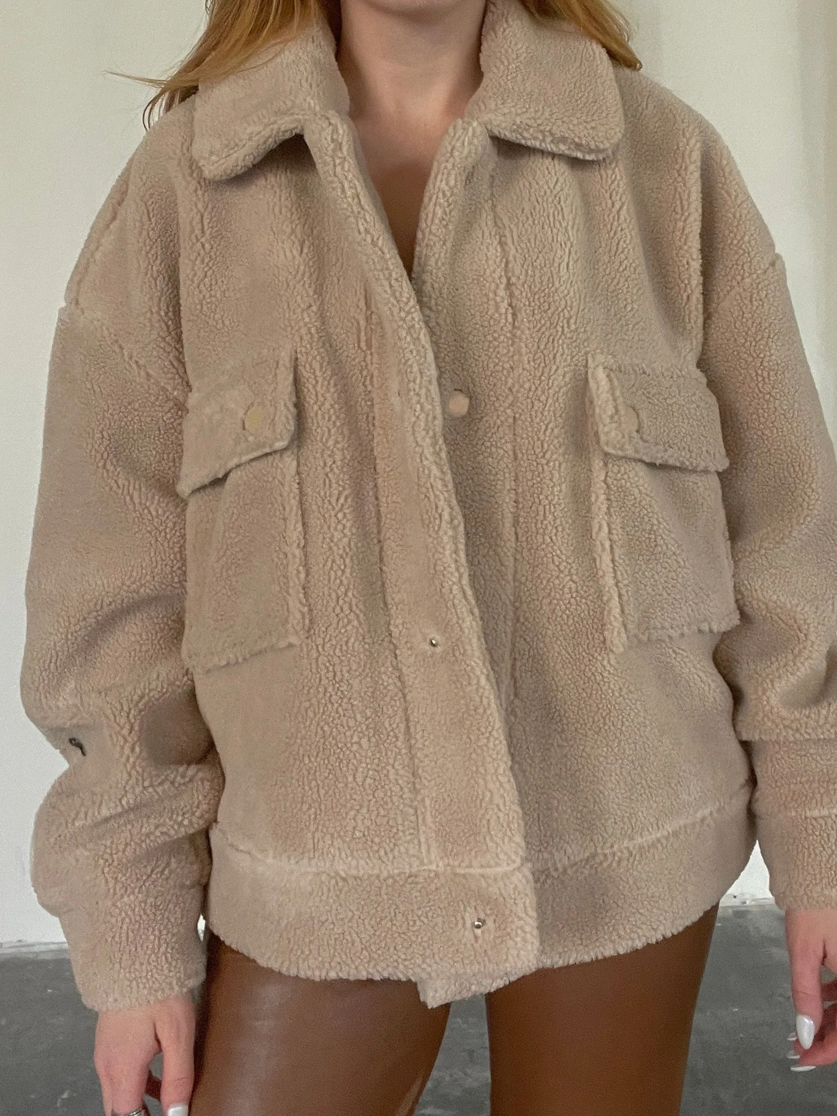 C'EST MOI Sherpa Crop Jacket