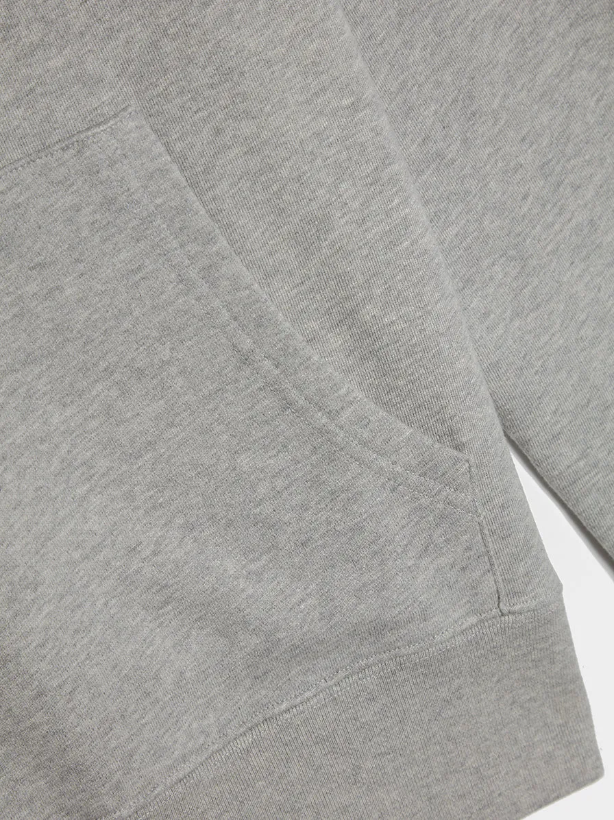 Chillax Fox Patch Classic Hoodie, Grey Melange