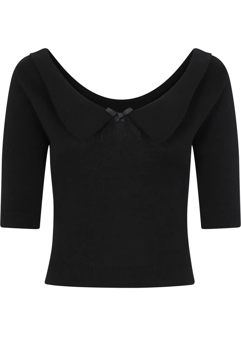 Collectif Babette 40's Jumper Sweater Black