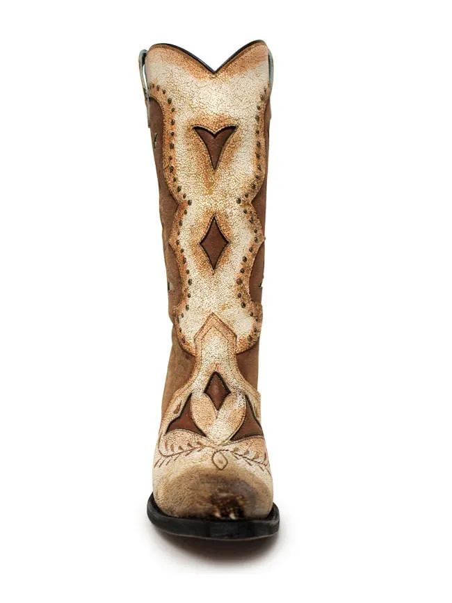 Corral Womens Brown Embroidery Cutout Boots