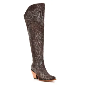 Corral Womens Brown Sliver Metallized Boots