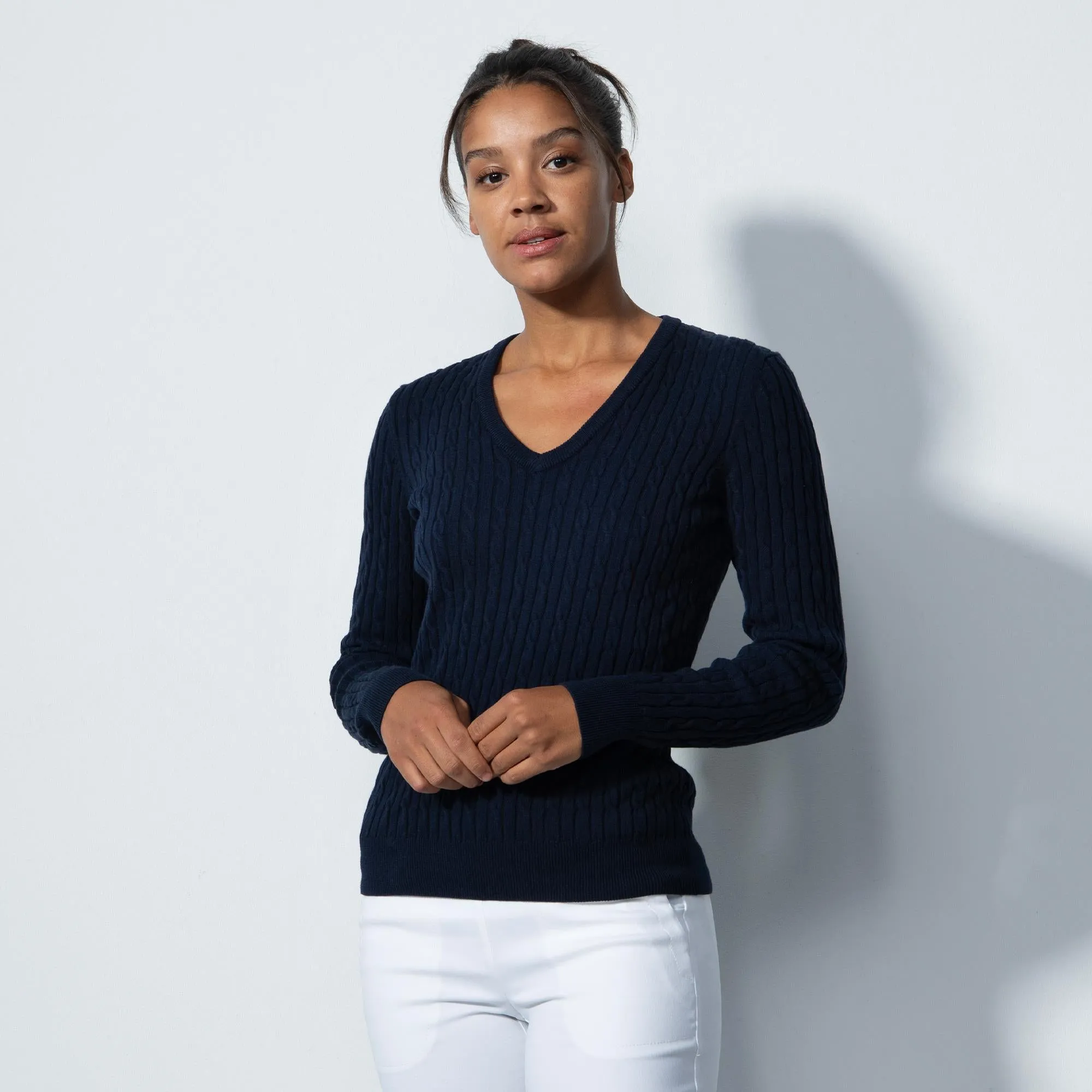 Daily Sports Madelene Ladies Knitted Sweater Navy