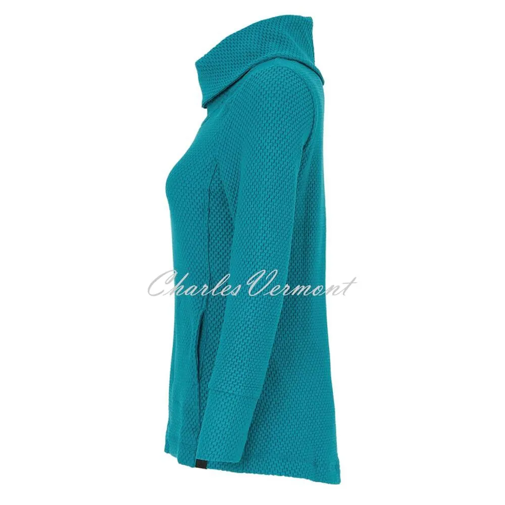 Dolcezza Textured Sweater Top - Style 73214 (Teal)