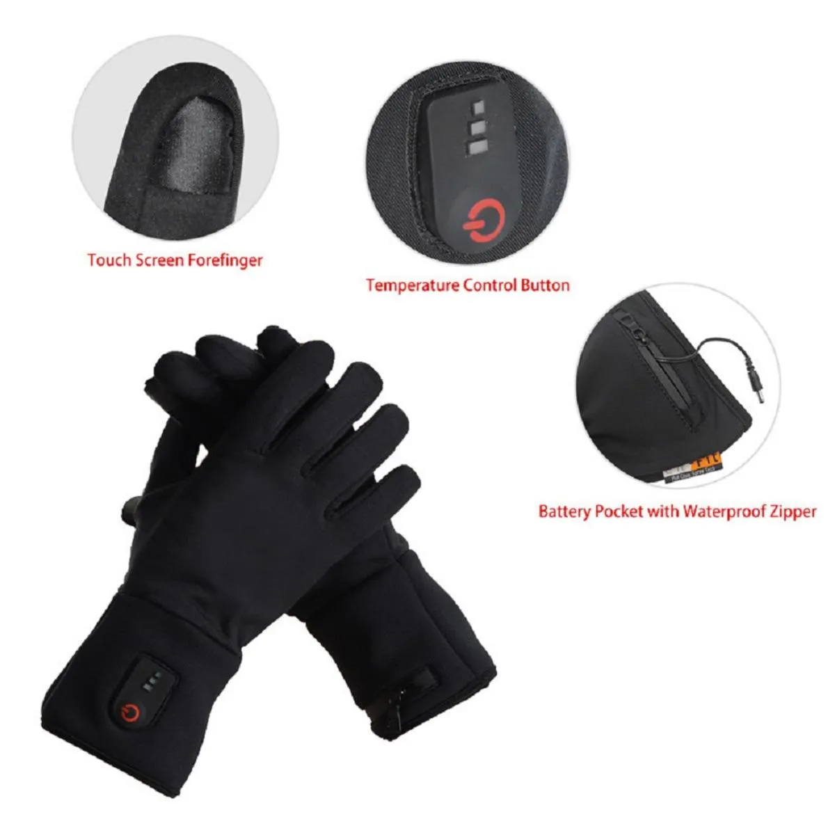 Dr.Warm Factory Rechargeable Battery Electric Winter Inner Thin Heated Gloves