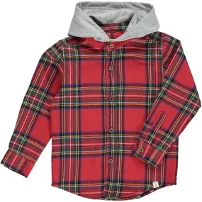 Dyer Hooded Red Plaid L/S Shirt